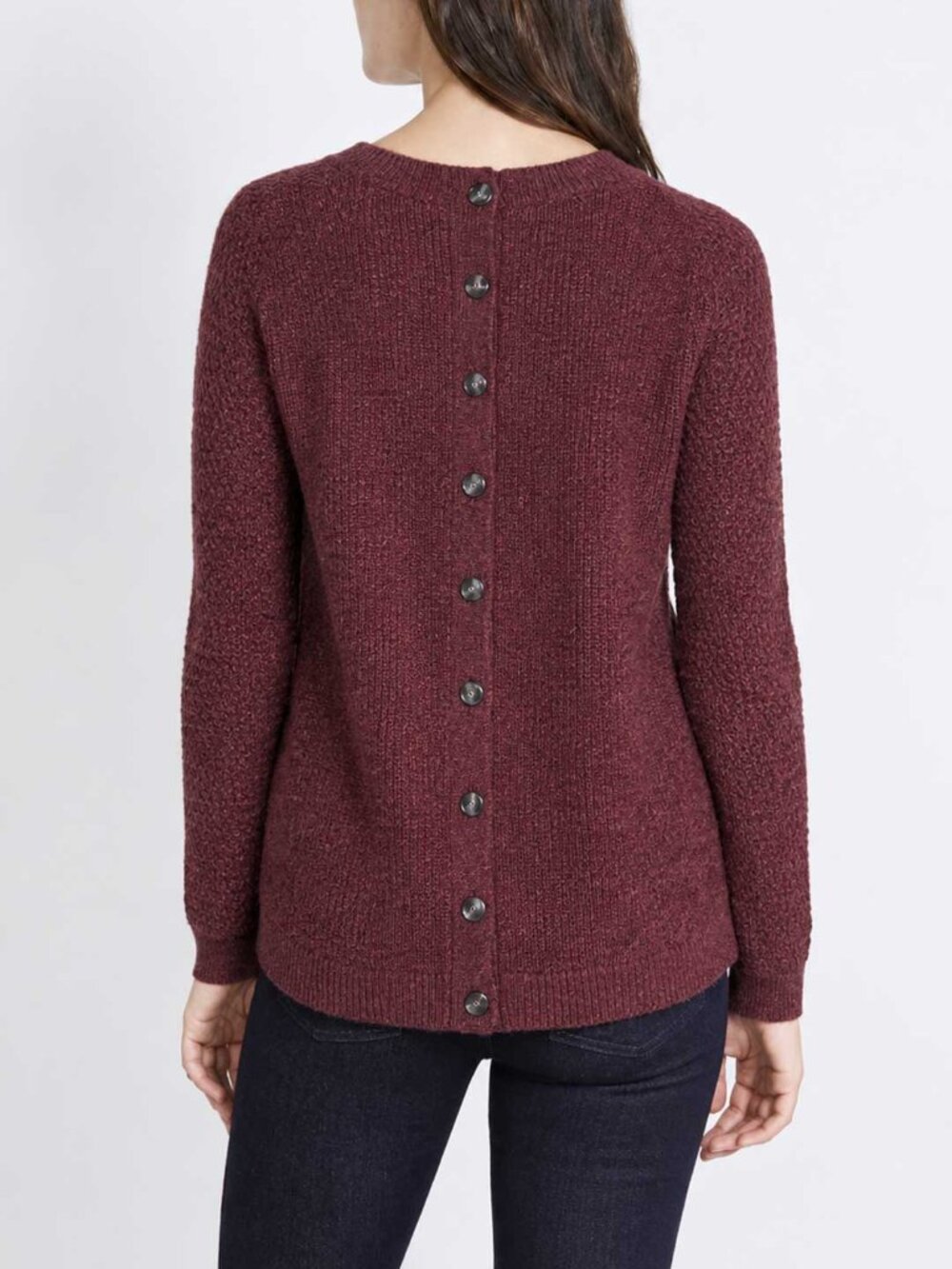 Boden Button Back Crewneck Sweater 16 - 18